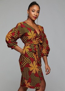 wrap around african dress