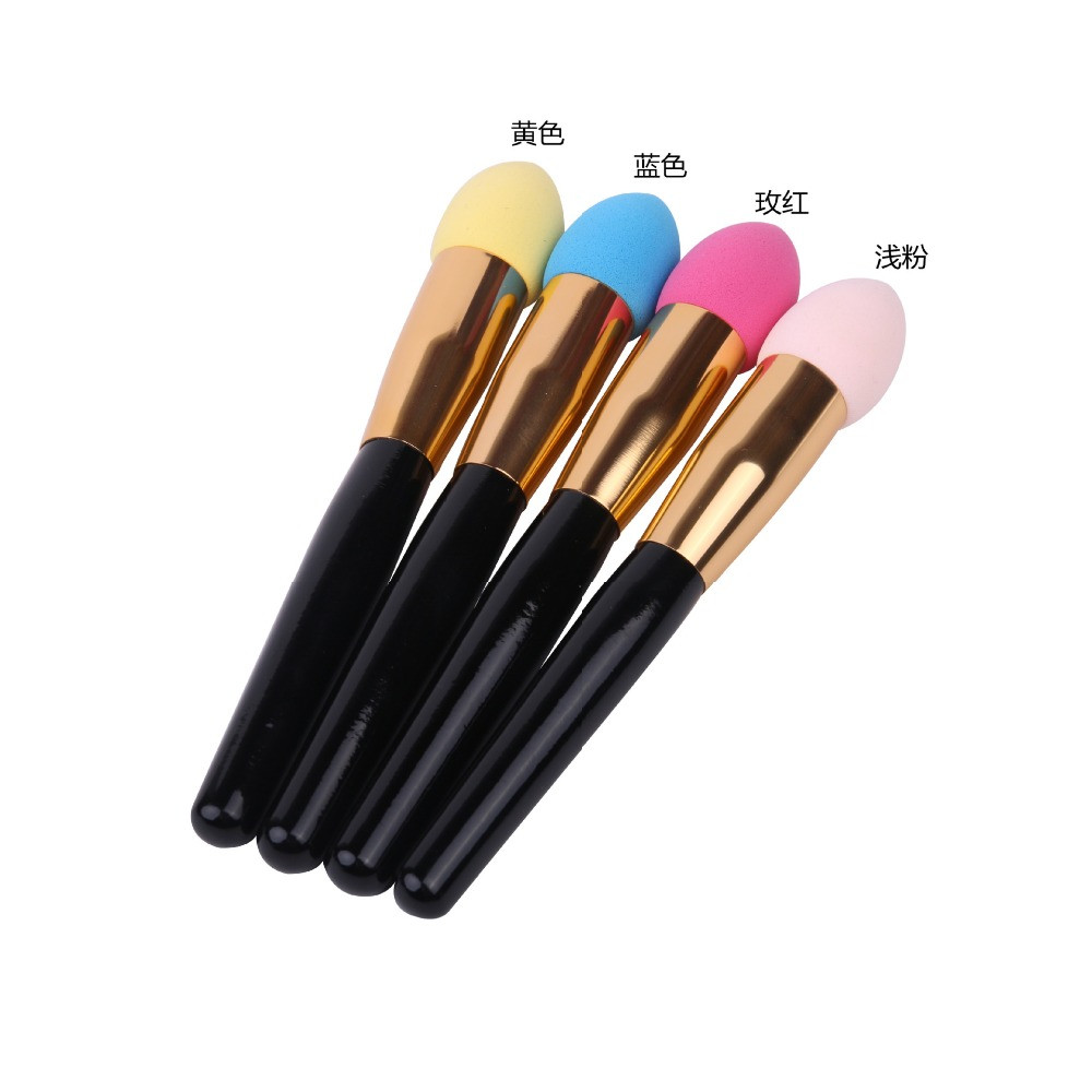 Beauty Cosmetic Refillable Long Handle Powder Brush Puff , Makeup