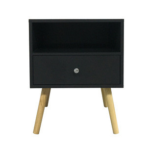 Cheap Price Vintage Small Modern Narrow Painted Black Dark Light Slim Wood Corner Bedroom Bedside Nightstand With Storage Drawer Cheap Price Vintage Small Modern Narrow Painted Black Dark Light Slim Wood