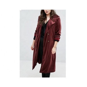 plus size velvet coat