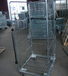 Import Warehouse Equipment Wire Mesh Struceture Roll Container Steel Trolley Storage Metal Cart Pallet Cages Roll Cages From China Find Fob Prices Tradewheel Com